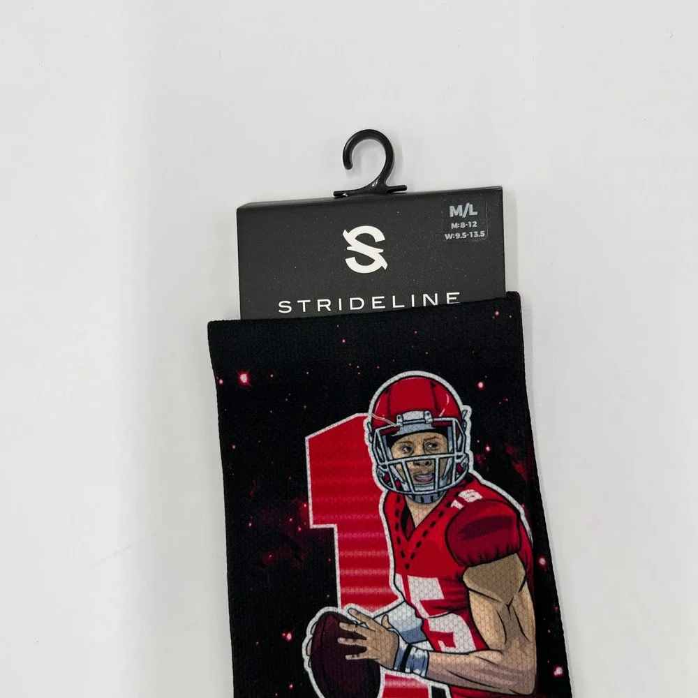 Strideline Patrick Mahomes II Kansas City Chiefs NFL Crew Socks Mens M/L‎ New